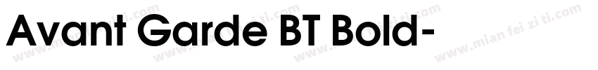 Avant Garde BT Bold字体转换